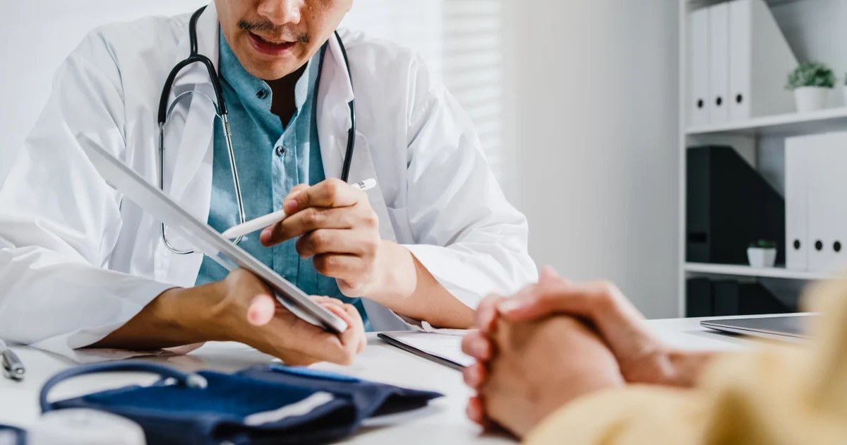 Provider reviewing lab results with a patient